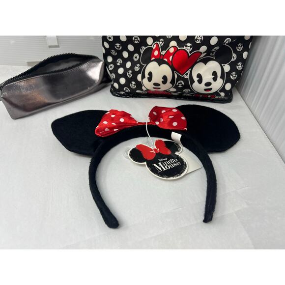 Disney Minnie Mouse Ears Headband & Cosmetic Bag Lot – Official Disney - Picture 12 of 13